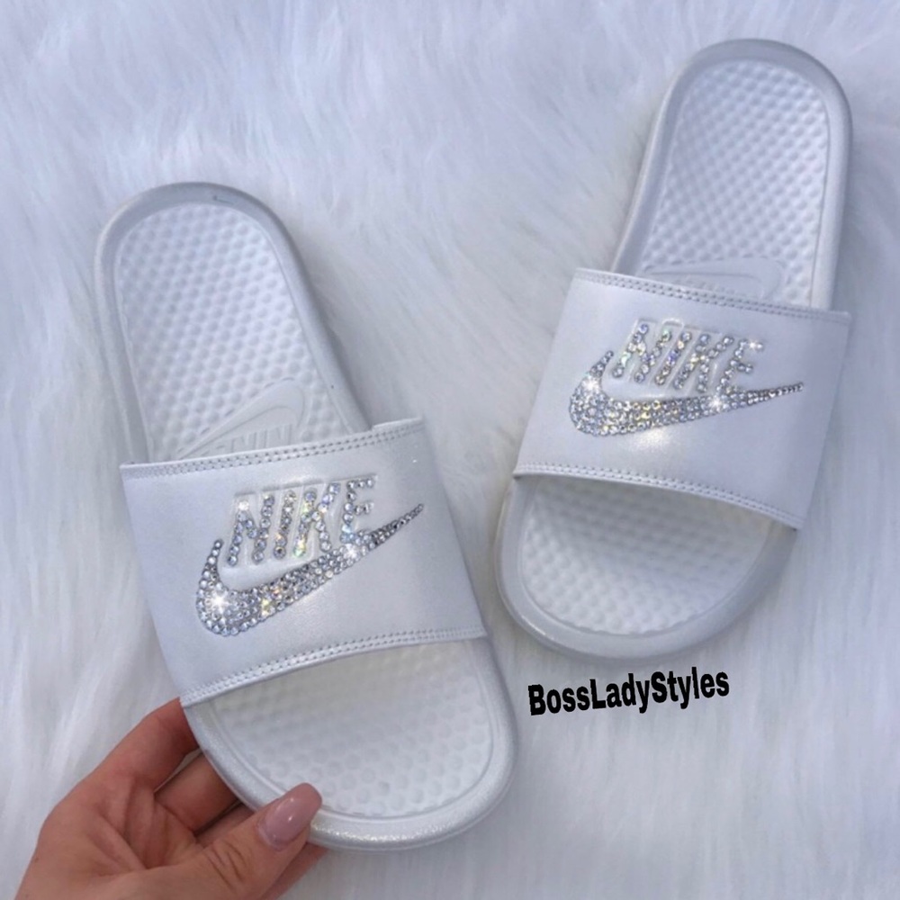 SWAROVSKI NIKE BLING SLIDES